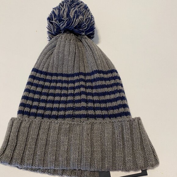 Tommy Hilfiger Grey and Blue Knit Hat - Picture 2 of 2